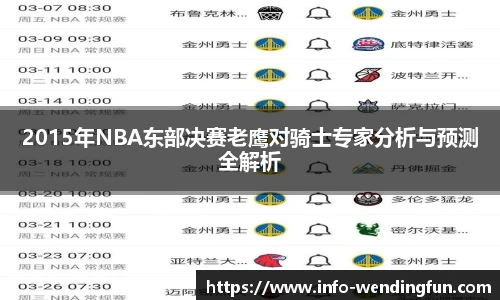 2015年NBA东部决赛老鹰对骑士专家分析与预测全解析